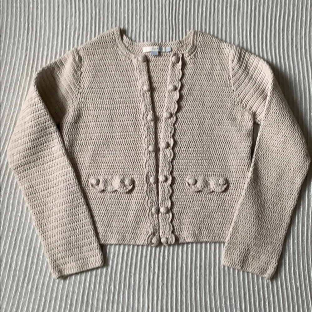 Boden Crochet Cardigan Ivory Size 8 US